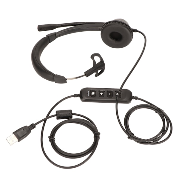 USB-yrityskuulokkeet, melunvaimennus, yksipuolinen kuuloke, tukee puhelun äänenvoimakkuuden säätöä, mikrofonin mykistys
