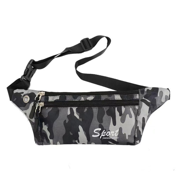 Miehet Naiset Fanny Pack -vyötärölaukku Naisten Vedenpitävä Näkymätön Pieni Vuorikiipeilyjuoksumatkapuhelin Purplish blue Camouflage