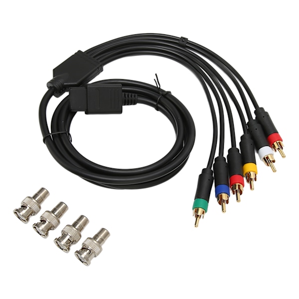 RGB RGBS Multifunktionell Kompositkabel Hög Flexibilitet Mjuk Stabil Komponent AV-kabel med 4 BNC-huvuden