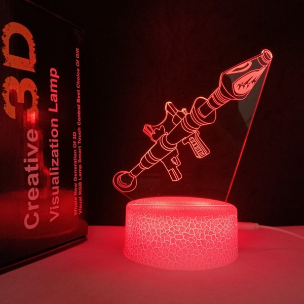 Kreativ gave Spillromdekorasjon Nattelys Crack Modell Crack Base Gun Crack Touch Colorful Set