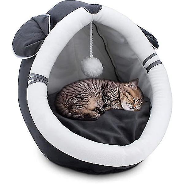 2-i-1 Cat Cave Beds Varm bekväm inomhussäng för små husdjur