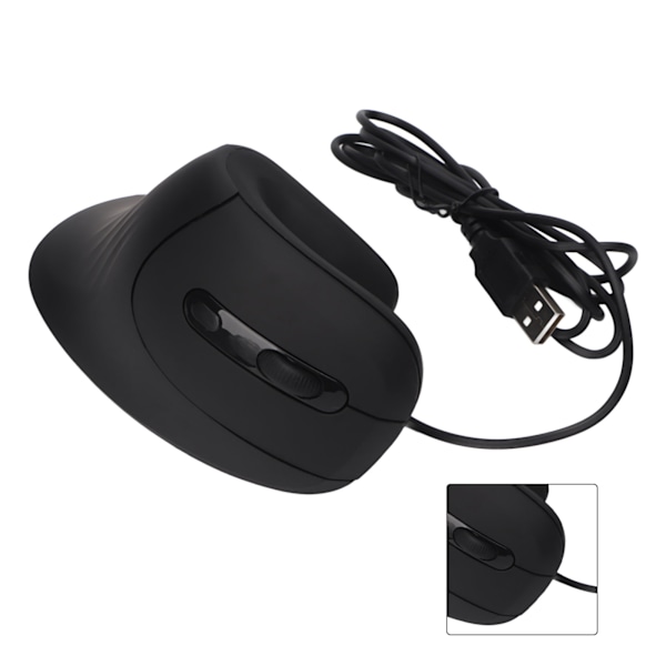 Kablet Vertikal Mus 6 Knapper 800‑1200‑2400‑3200 DPI USB Kablet Vertikal Ergonomisk Mus for Gaming Kontor