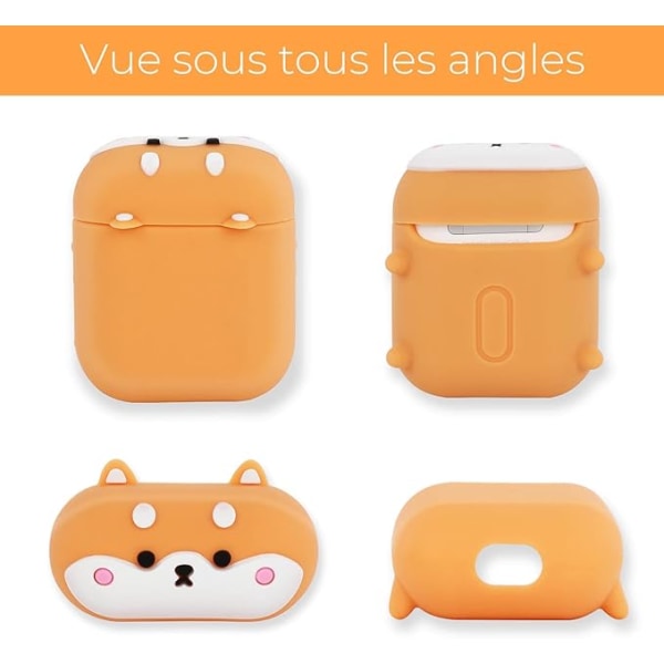 AirPods1/2 case, cool och intressant 3D-djurteckning också