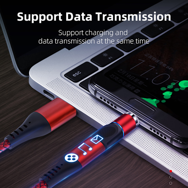 USB Typ C Magnetisk Adapter 360° Roterande Magnetisk Telefonkabel Adapterkontakt