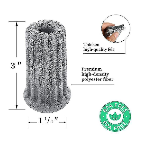 Utförsäljning 24-pack Stol Benskydd Stickade möbelstrumpor Grey
