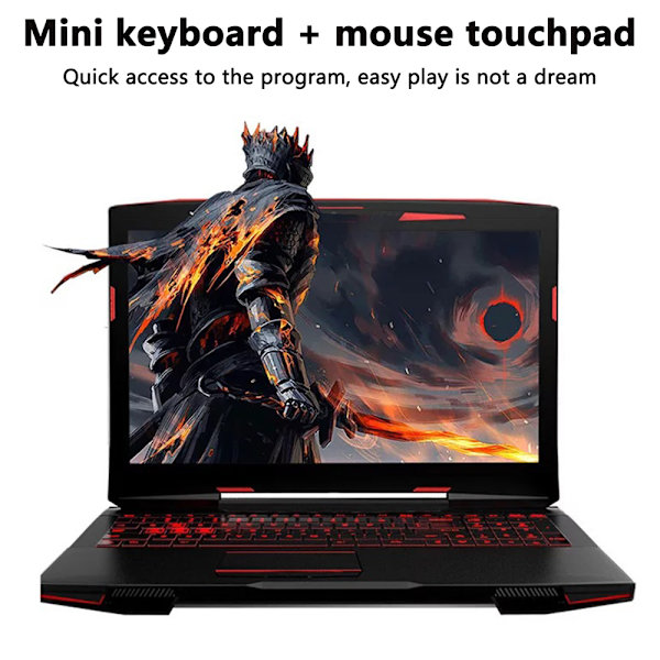 Mini 2,4 GHz multimedia bärbar trådlös handhållen minitangentbord med pekplatta Mus-i8 bakgrundsbelysning ( power) svart
