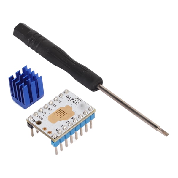 3D-skrivare Stepper Motor Driver Tystnad 256 Mikrosteg CFG-stift Skrivardrivrutin med Kylfläns Skruvmejsel