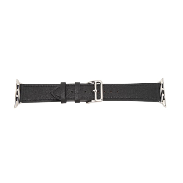 Smart Watch Band Urrem Læder Smart Watch Tilbehør til IOS Watch Series SE 8 7 6 5 4 3 2 1 42mm 44mm 45mm Sort