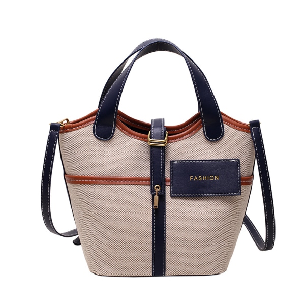 Liten design vintage canvas bærbar bucket bag dame høst og vinter inn mote kurv messenger bag