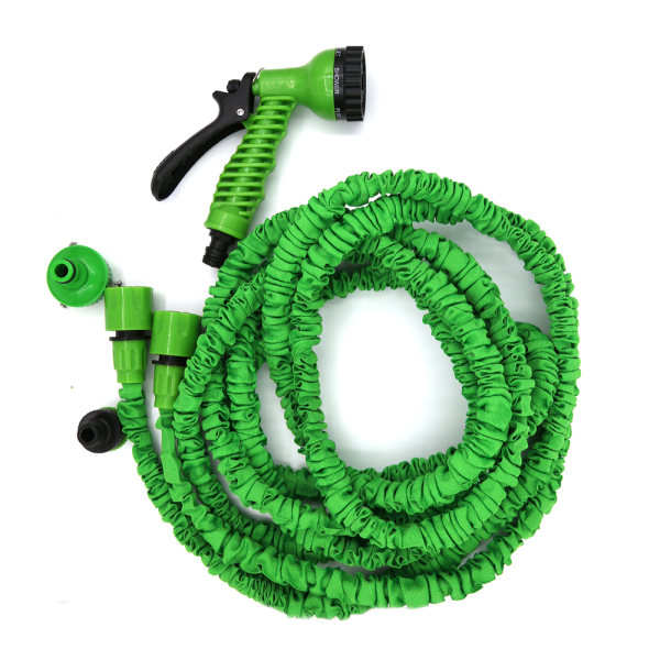 Utdragbar vattenslang med munstycke 5-15 meter