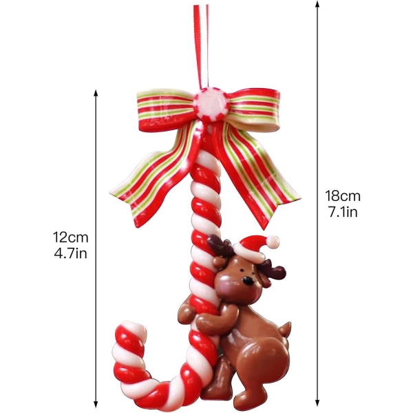Candy Cane -koristehartsi Joulupukki Joulukuusen Ripustus 3 st
