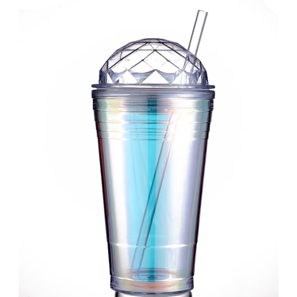 560 ml kupol kallvattenkopp, dryckeskopp, dubbellagers plast white