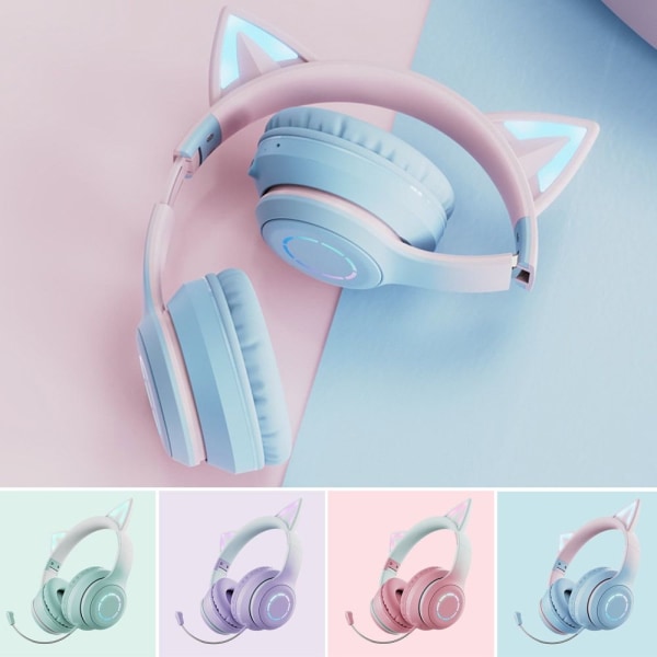Bluetooth-kuulokkeet Langattomat kuulokkeet PINK pink