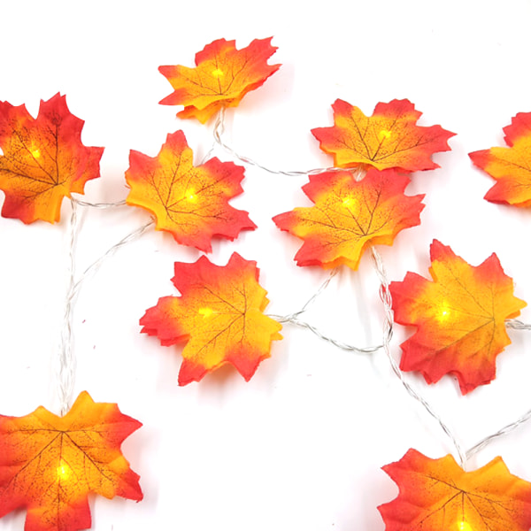 Fall Maple Leaf Garland Fairy Lights Vandtætte String Lights fo No. 3 color 6 meters 40 lights