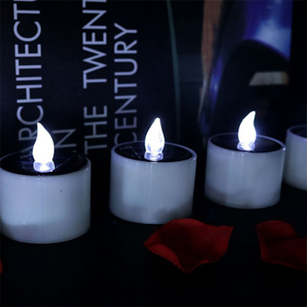 6 st Solar Lantern Tea Lights Ljus - Rechargea