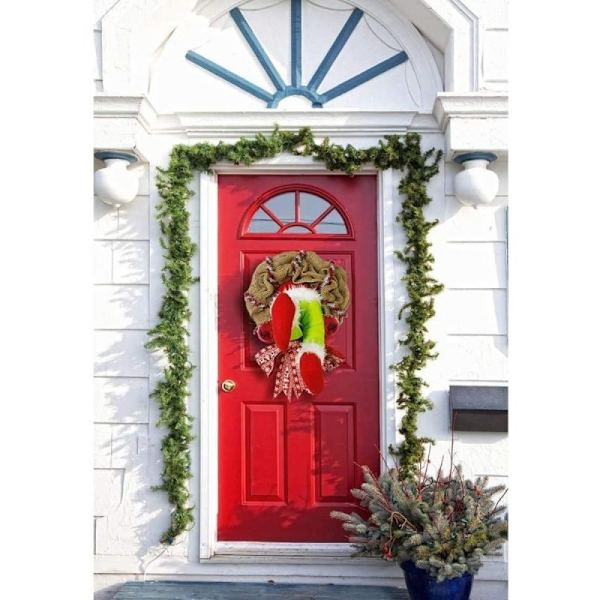 Grinchkrans julesløyfe stjålet julekrans