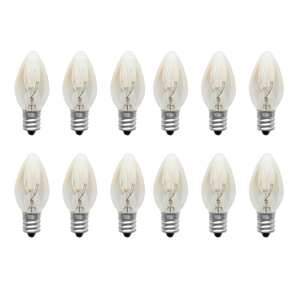 10 stk E12 pære 220V 10W 100LM 2700K Transparent varm farve
