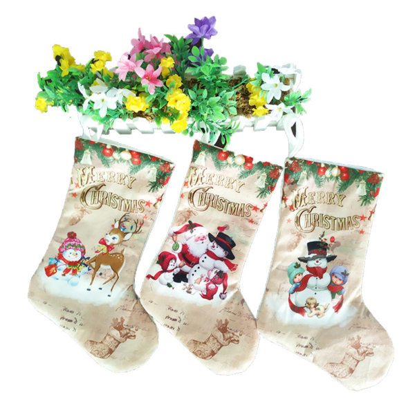 Julstrumpa Santa Älg Snowman Presentpåse Xmas Tree Ornament snowman