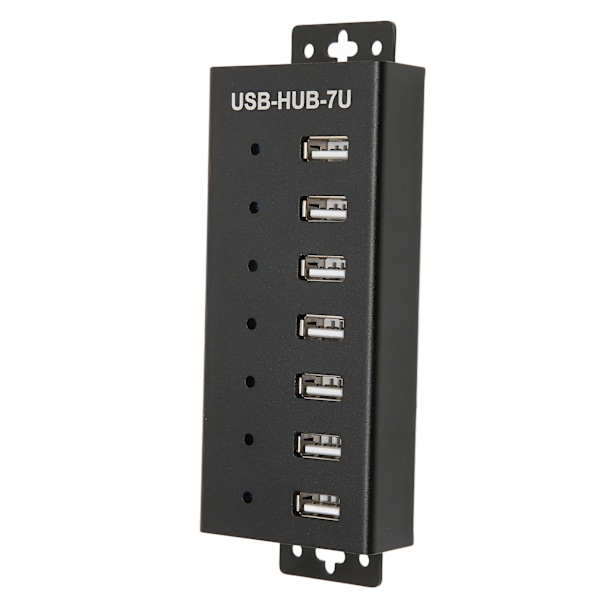 7 Port USB HUB Industriell USB2.0 HUB Multipel Skydd USB2.0 Multi Interface Hub 100‑240V EU-kontakt
