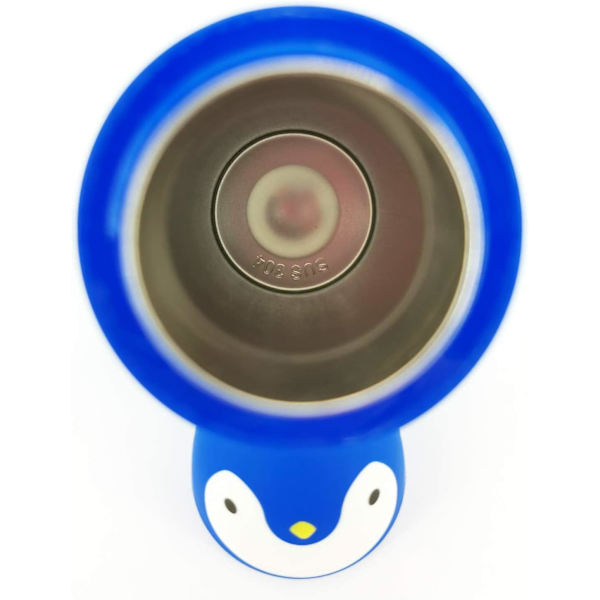 Pingvin termos vannflaske, kaffekopp for barn, isolert kopp i rustfritt stål for varmt og kaldt, vakuumkolbekopp (blå) Blue 2.76 x 2.76 x 7.48 inches