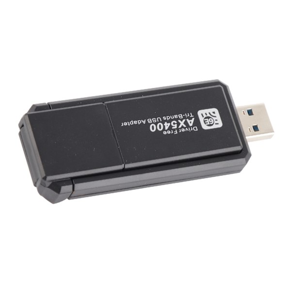WiFi 6E Nettverksadapter 5400Mbps USB Nettverkskort med Trippelbånd 2.4G 5G 6G for Windows 10 11