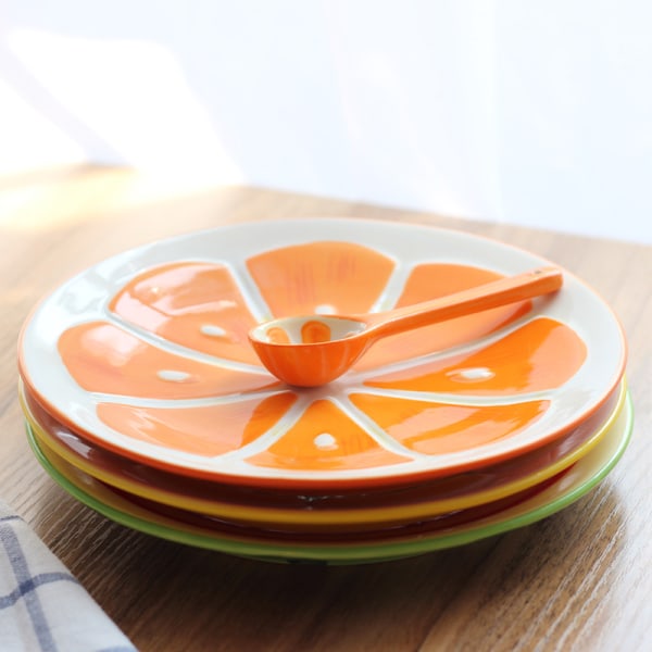 Söta Handmålade Frukt Citron Designade Keramiska Små Skålar För bowl