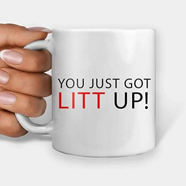 You Just Got Litt Up kaffekopp hvit