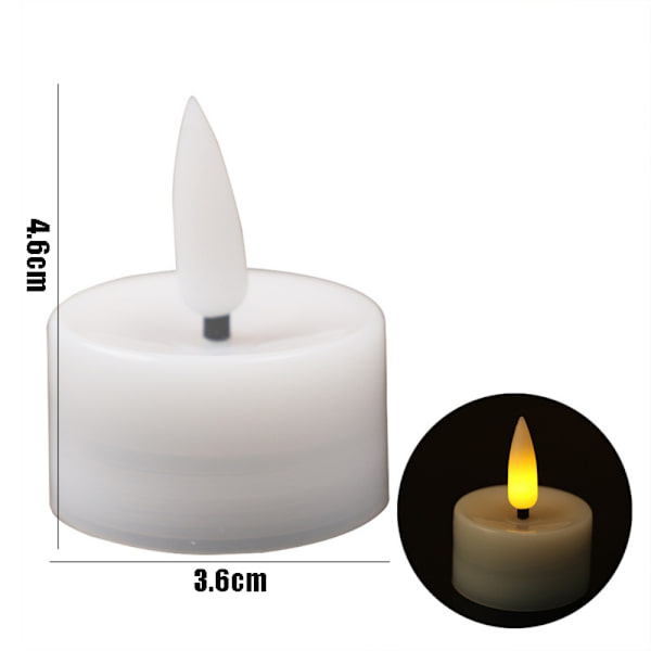 12 stk Flammeløse LED-lys Ellys VARM HVIT VARM Warm white