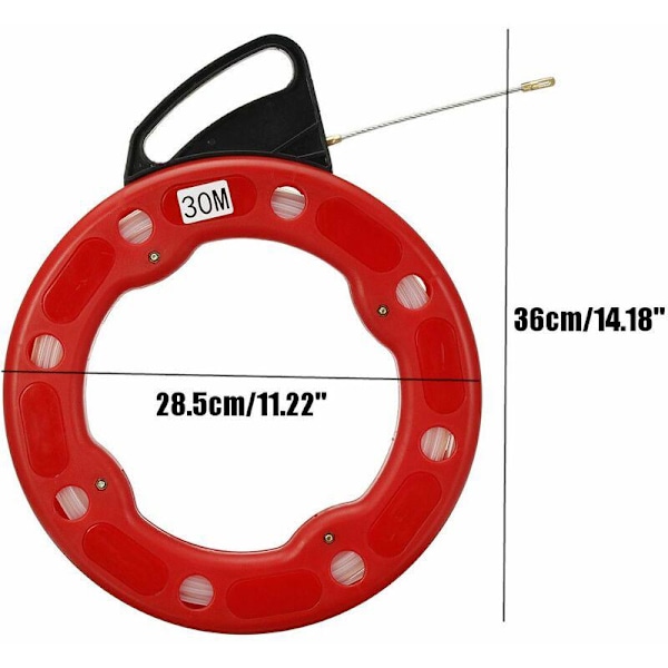 30M 3mm Dragkabel Dragare Glasfiber Kabel Tråd Strippare Elektriker