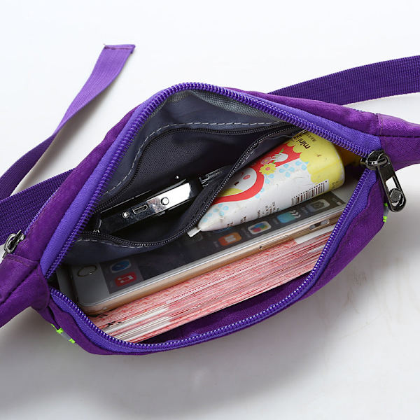 Menn Kvinner Fanny Pack Midjeveske Sport Utendørs Tyverisikker Lomme Reise Nærliggende Usynlig Belte Messenger Black 30*12*1