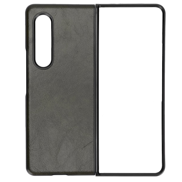 Affärsmässigt Läder Mönster Telefonskal Stöttåligt Telefonskydd för Samsung Galaxy Z Fold 3, militärgrön