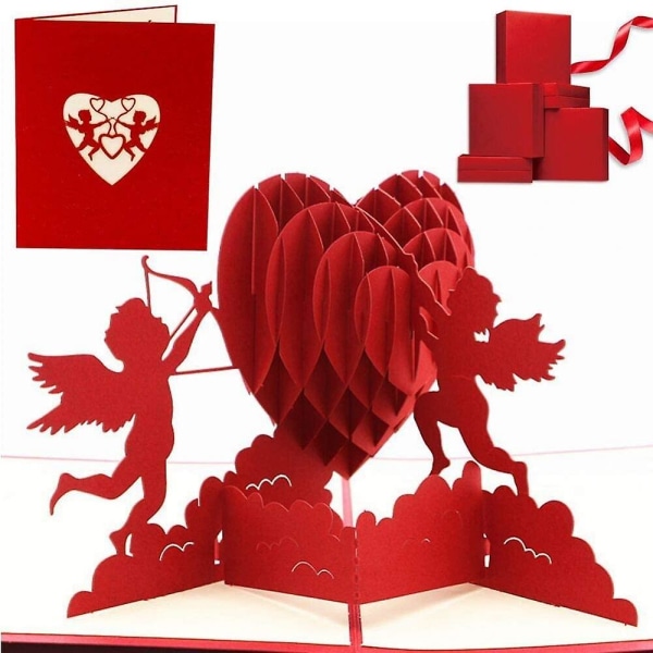 Cupid gratulationskort, 3d Cupid popup-kort, romantisk kärlek