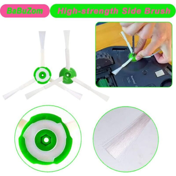 Tilbehør Erstatningssats for iRobot Roomba j7 j7+ i7 i7+ i7 Plus E5 E6 E7 Reservedeler til Roomba E5 E6 E7 i7 i7+ i8 i8+ j7 j7+ i6 i6+ i3 i3+ i4 i4+