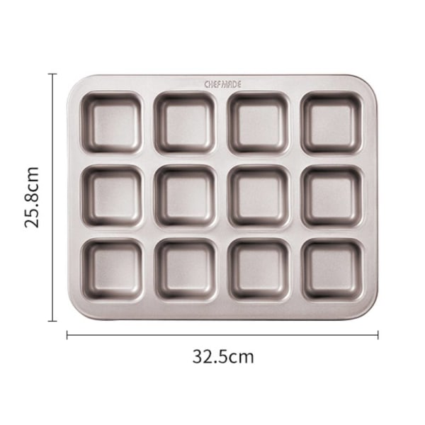 Kage Toast Form, 12 Mini Måltidspose Bageplade, Hjem
