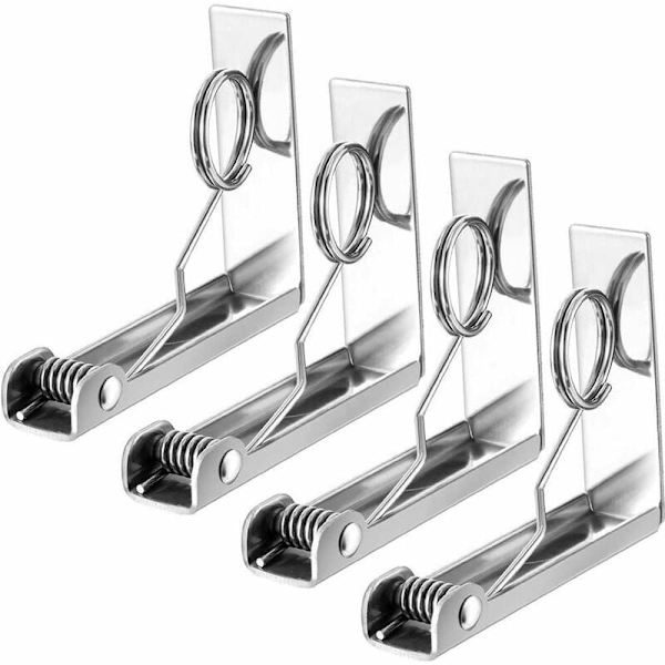 havelamper varmt hvidt solcellelys 4 stk glas lyshus rustfrit stål stofclips havestofclips stofclips，HANBING