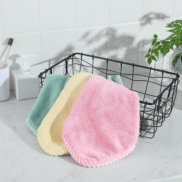 Håndklær - Mikrofiber Korall baderomshåndklær med hengesløyfe for kjøkken og bad stil 2