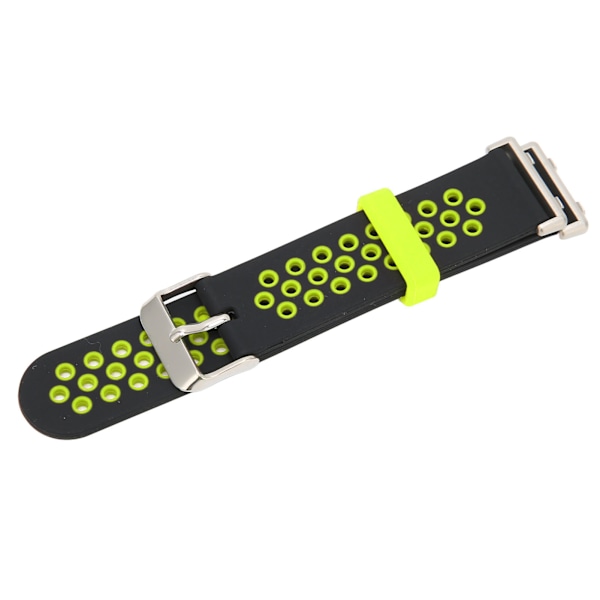 42mm Universal Silikon Sportklocka Armband Ersättnings Porösa Remmar för Oppo Watch 2 (Svart Grön)