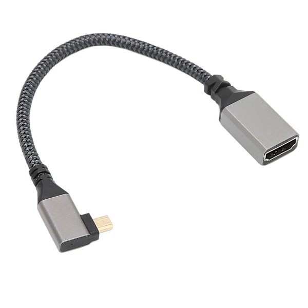 HD Multimedia Interface -kaapeli 4K 60Hz Uros-Naaras Micro-HD Multimedia Interface -kaapeli PC-kameralle Projektori Oikea 0,2 metriä / 7,87 tuumaa