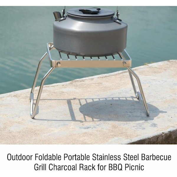 Foldbar BBQ-grill i rustfrit stål Bærbar letvægts C