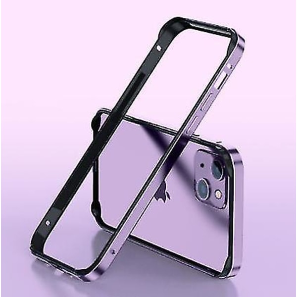 Aluminiumram Metall stötfångare Case Kompatibel Iphone 14 Pro Max/14 Pro/14 Plus med upphöjd kantskydd Purple iPhone 14 Plus