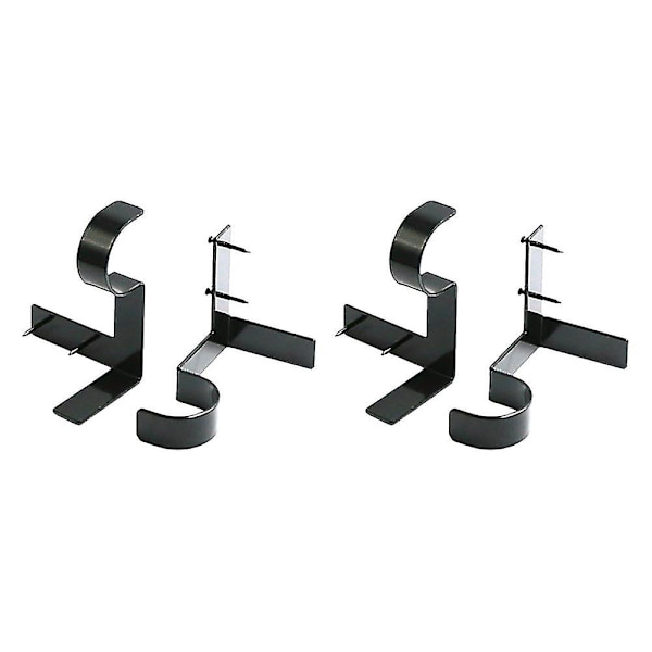 Gardinstångsfästen 4st Set Roman Pole Bracke Black