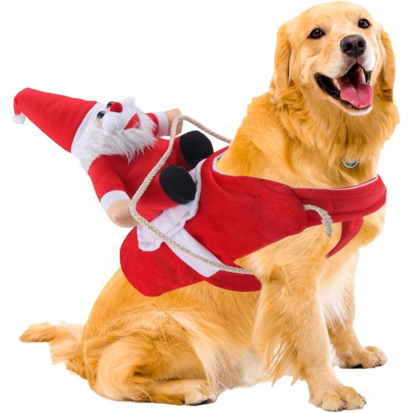 Julhundsdräkt Rolig hund Jultomtensdräkt Koppla bort