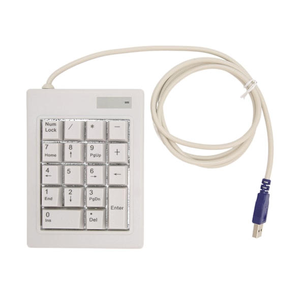 Numerisk tastatur kablet lineær bryter 18 taster USB-grensesnitt mekanisk numerisk tastatur for bank og regnskap