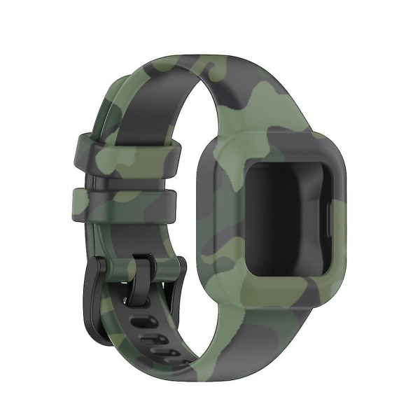 Smartklokke-reim for Garminfit Jr 3/garmin Vivofit Jr 3 Silikonrem Slitskydd Camouflage Green