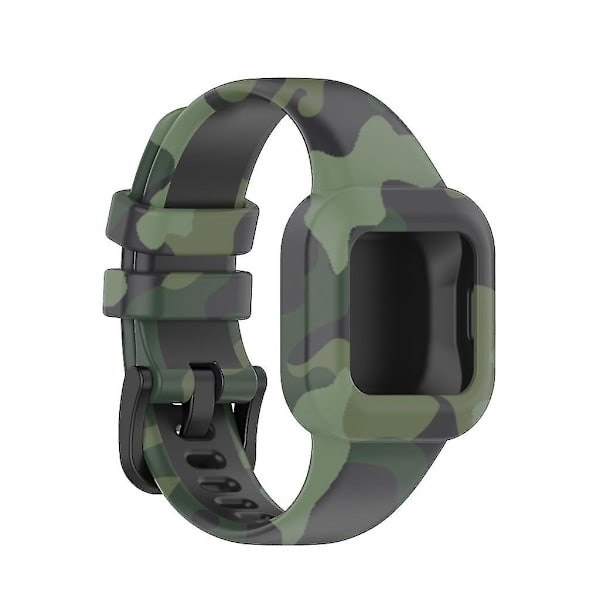 Smartwatch-band för Garminfit Jr 3/garmin Vivofit Jr 3 Silica Strap Slitskydd Camouflage Green