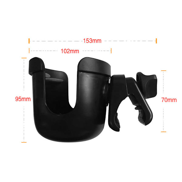 Universal koppholder til barnevogn, barnevogntilbehør, foreldrekoppholder