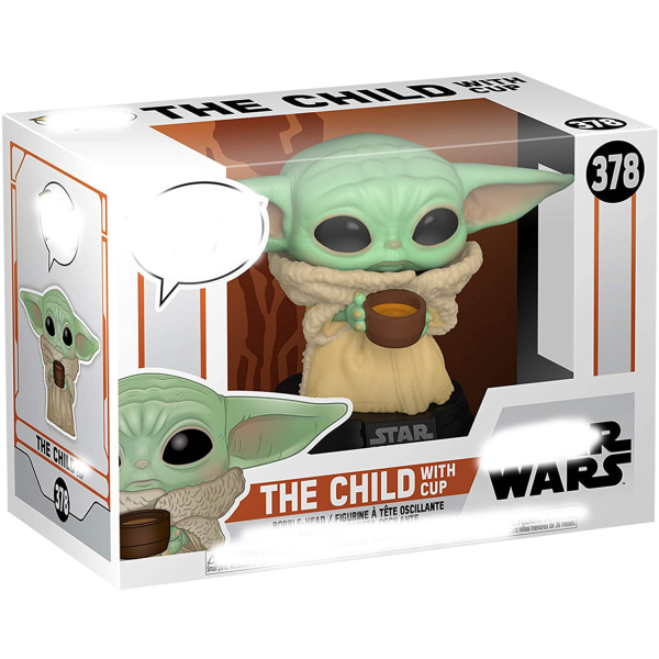 Yodana Halsband #398 - Funko Pop Star Wars Baby Yoda håller ett B