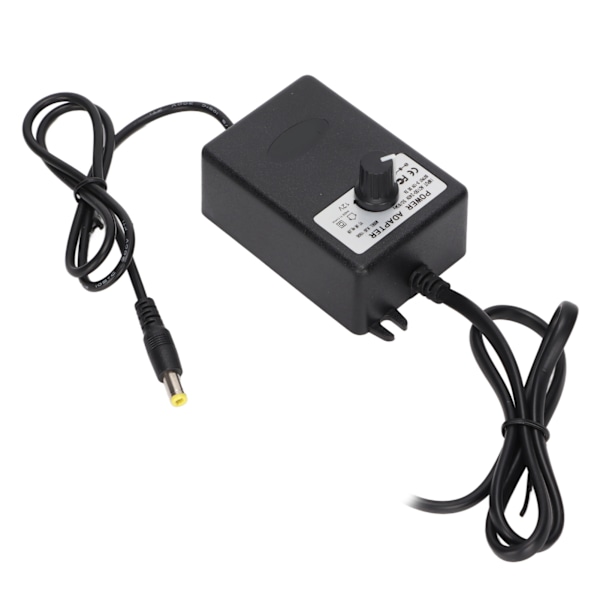 Strömadapter Justerbar Spänning Hastighetsreglering 24W 2A Snabbladdning Dator Strömadapter 100-240VEU Kontakt