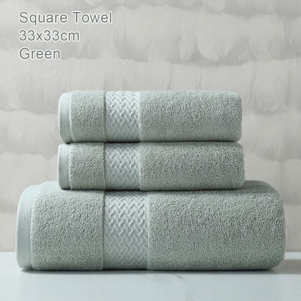 Hem Handduk Badlakan GRÖN FYRKANTIG HANDDUK FYRKANTIG HANDDUK green square towel-square towel