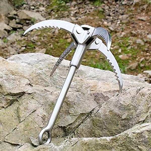 Krok 4 klo, rostfritt stål, överlevnad, grappling krok, klättring, klo, karbinhake, överlevnad, utrustning